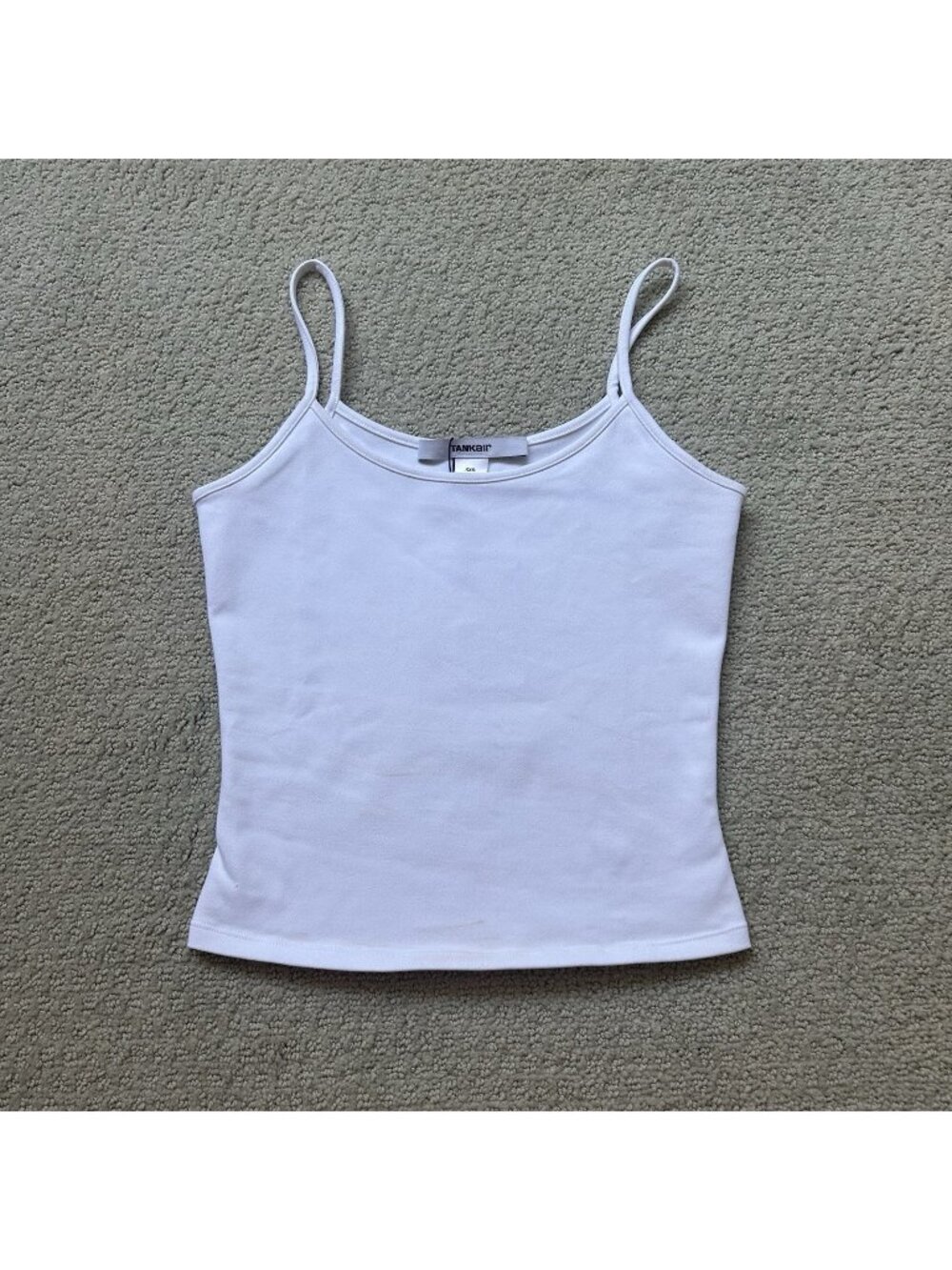 Tank Air Studio High-Elasticity Tank Tops White Color Spaghetti Straps Size XXS